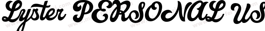 Lyster PERSONAL USE ONLY字体转换